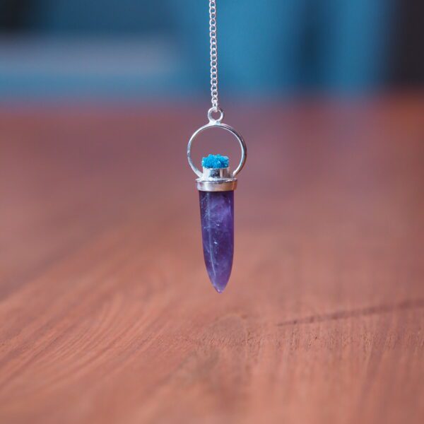 Pendule Améthyste et Uvarovite n°2 Pièce unique – Image 2
