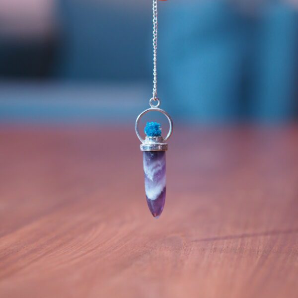 Pendule Améthyste Chevron et Uvarovite n°2 Pièce unique – Image 2