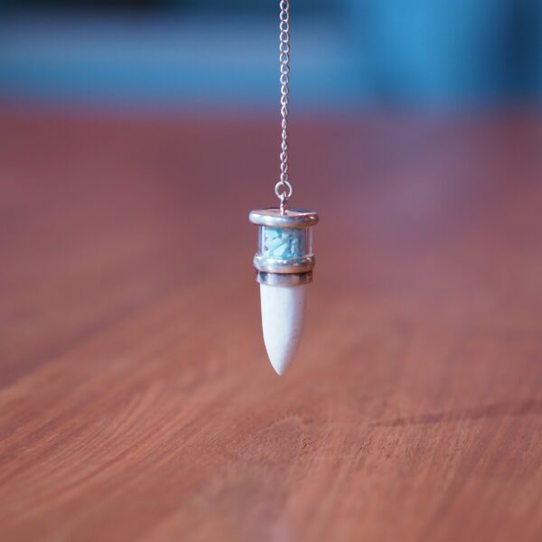 Pendule Sélénite et Amazonite n°2 Pièce unique – Image 2