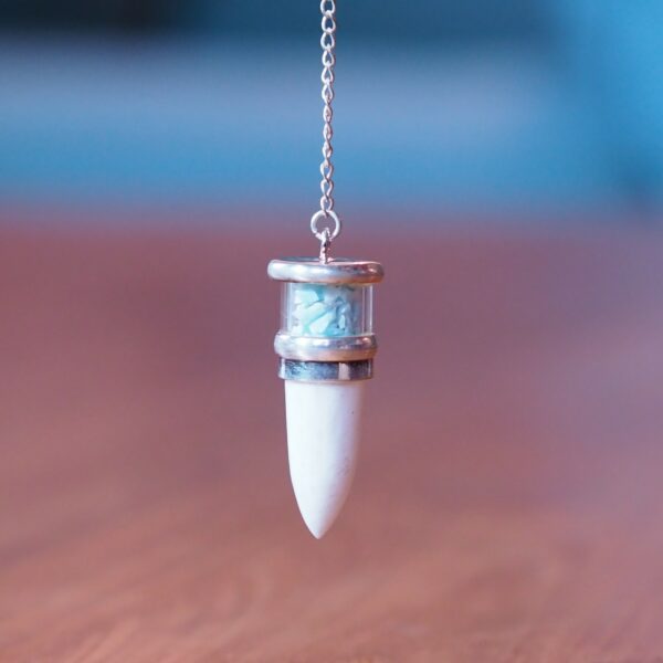 Pendule Sélénite et Amazonite n°2 Pièce unique