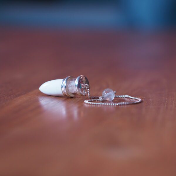 Pendule Sélénite et Quartz Rose n°2 Pièce unique – Image 5