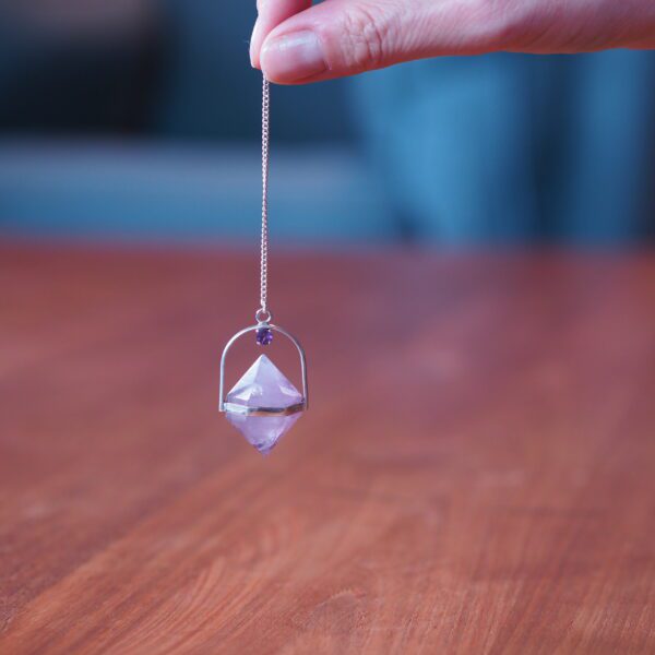 Pendule Losange Améthyste n°2 Pièce unique – Image 2