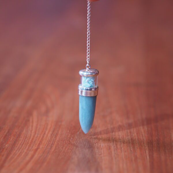 Pendule Calcite Bleue et Amazonite n°2 Pièce unique – Image 5