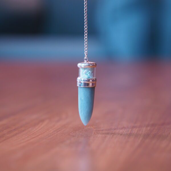 Pendule Calcite Bleue et Amazonite n°2 Pièce unique – Image 3