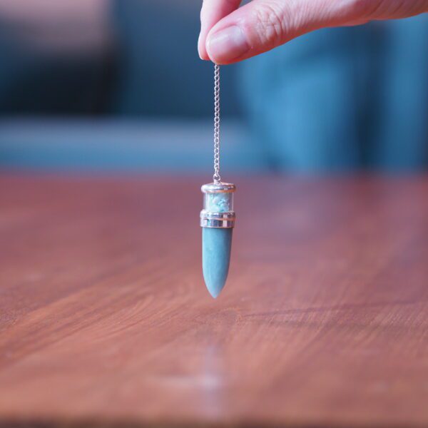 Pendule Calcite Bleue et Amazonite n°2 Pièce unique – Image 2