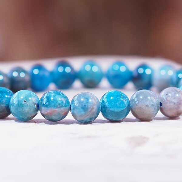 Bracelet Apatite perles 8 mm – Image 3