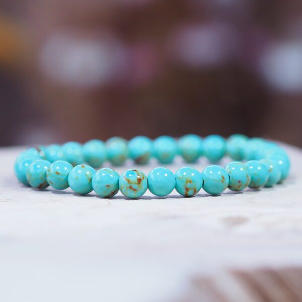 Bracelet Jaspe bleue perles 6 mm