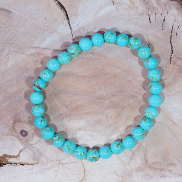 Bracelet Jaspe bleue perles 6 mm – Image 5