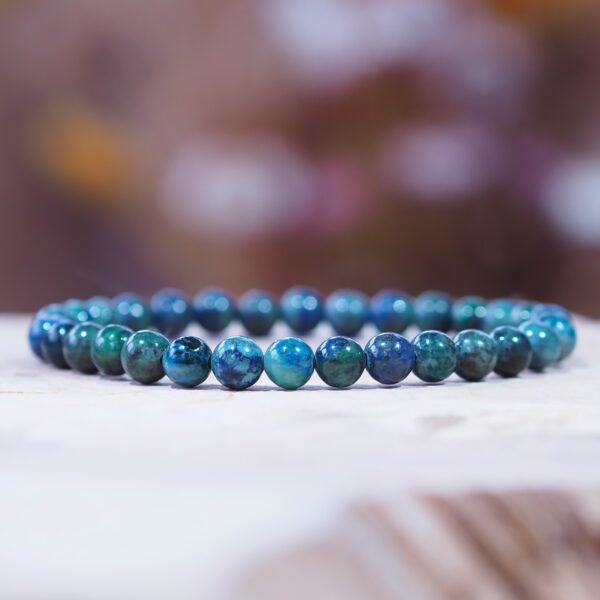Bracelet Chrysocolle Perles 6 mm