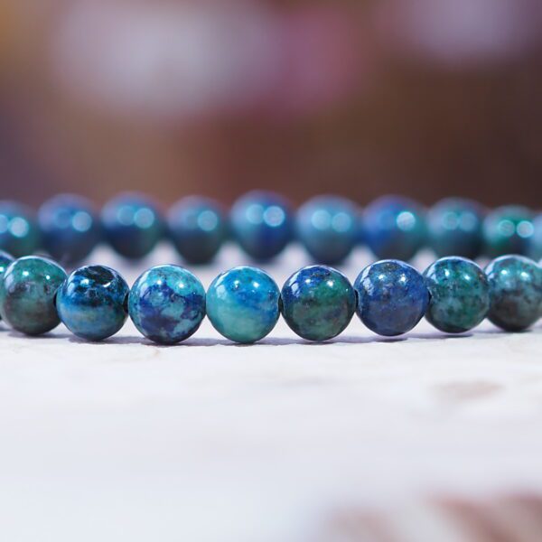 Bracelet Chrysocolle Perles 6 mm – Image 3