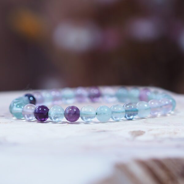 Bracelet Fluorite perles 6 mm