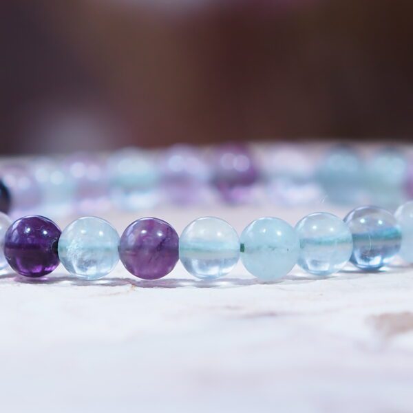Bracelet Fluorite perles 6 mm – Image 3