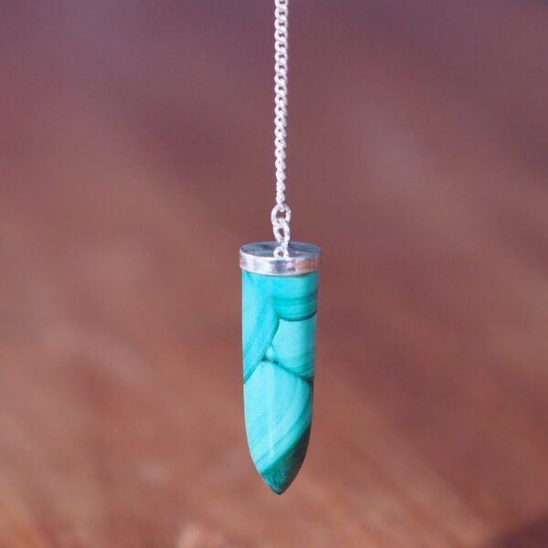 Pendule Cône Malachite 1 Pièce unique