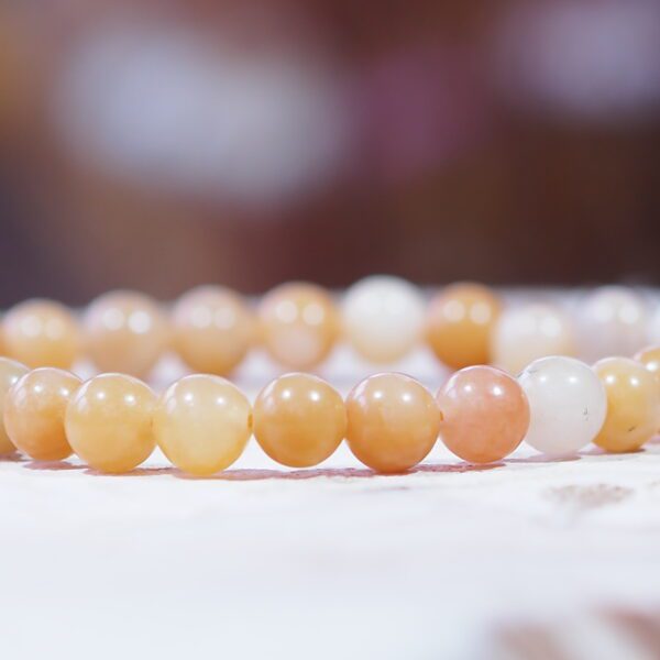 Bracelet Agate orange perles 6 mm – Image 3