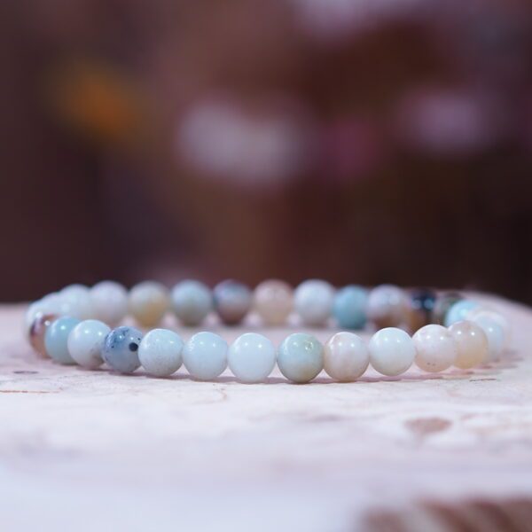 Bracelet Amazonite perles 6 mm