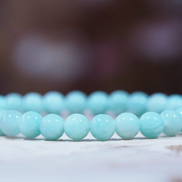 Bracelet Amazonite perles 6 mm Qualité AA – Image 3