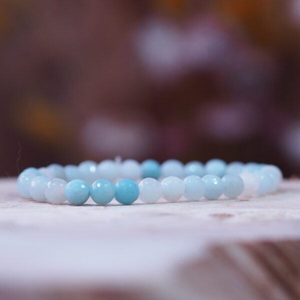 Bracelet Amazonite perles 6 mm facettée