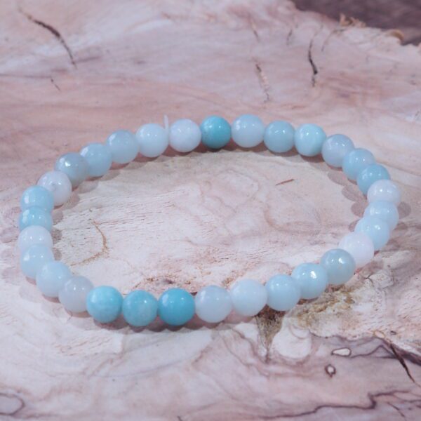 Bracelet Amazonite perles 6 mm facettée – Image 4