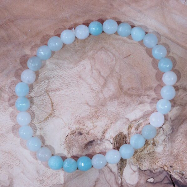 Bracelet Amazonite perles 6 mm facettée – Image 5
