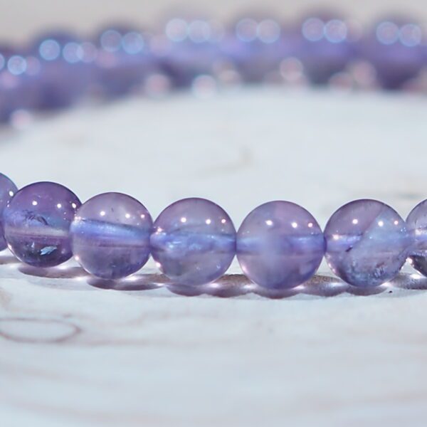 Bracelet Améthyste claire perles 6 mm – Image 3
