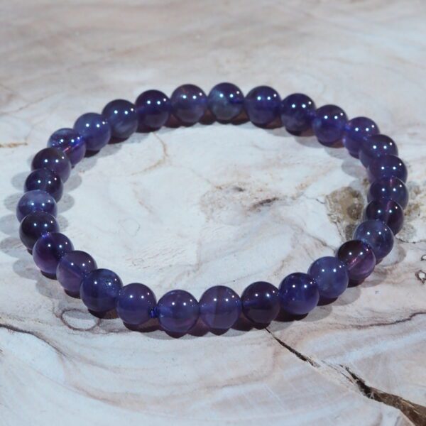 Bracelet Améthyste foncée perles 6 mm – Image 4