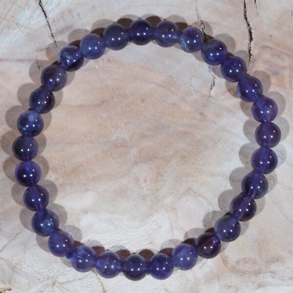 Bracelet Améthyste foncée perles 6 mm – Image 5