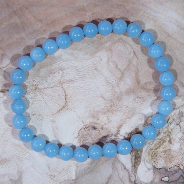 Bracelet Angélite perles 6 mm – Image 5