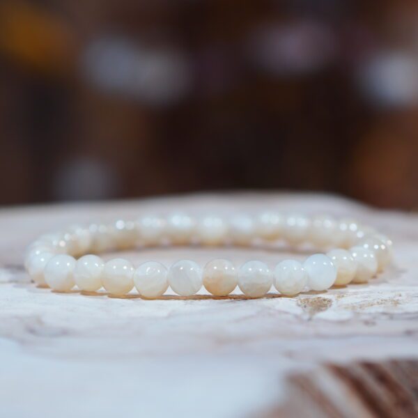 Bracelet Aragonite perles 6 mm