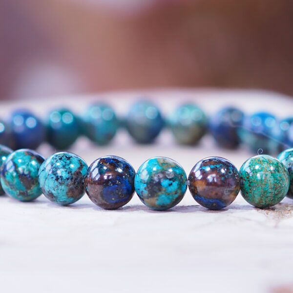 Azurite Malachite perles 8 mm qualité AA – Image 3