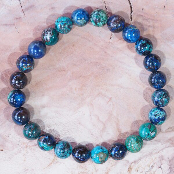 Azurite Malachite perles 8 mm qualité AA – Image 5