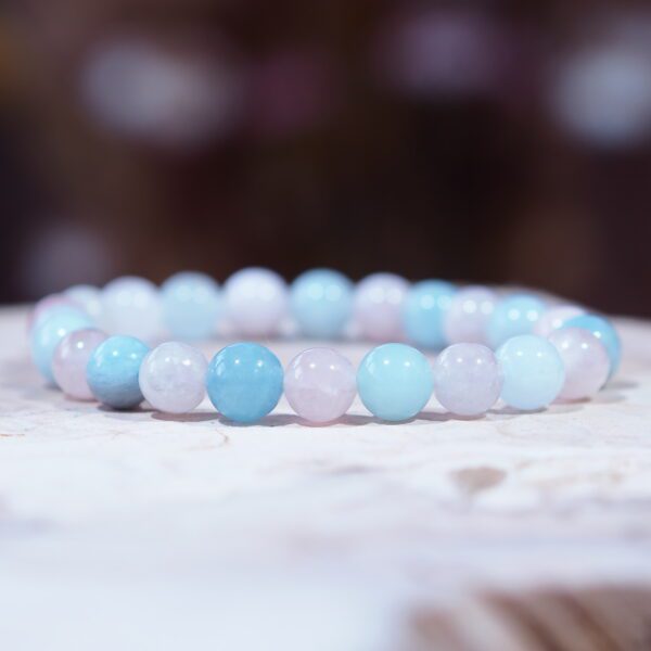Bracelet Béryl qualité AA perles 8mm