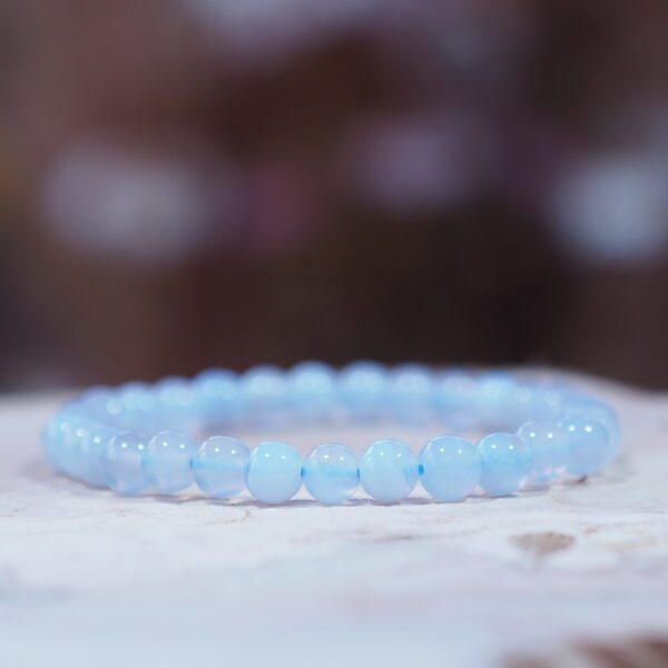 Bracelet Calcédoine perles 6 mm