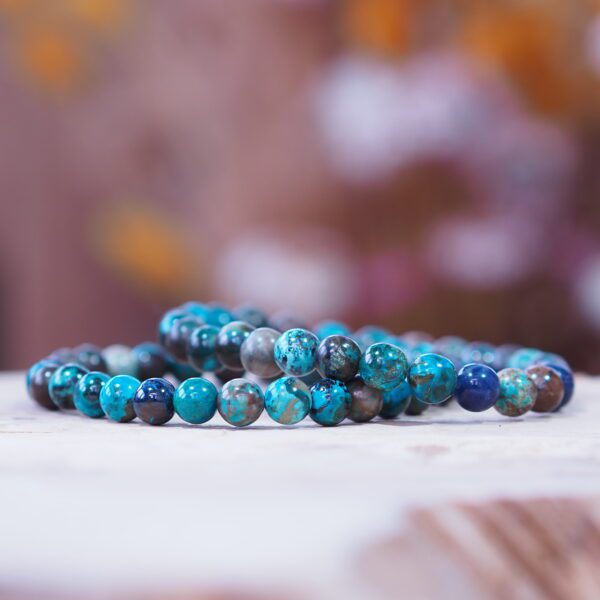 Chrysocolle perles 6 mm qualité AA – Image 4