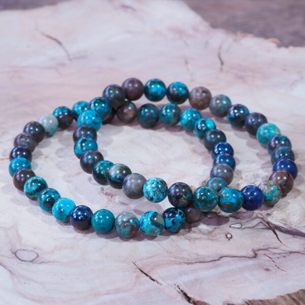 Chrysocolle perles 6 mm qualité AA – Image 6
