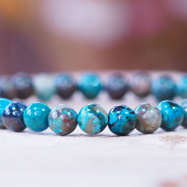 Chrysocolle perles 6 mm qualité AA – Image 3
