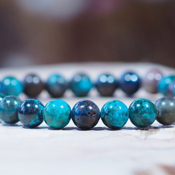 Chrysocolle perles 8 mm qualité AA – Image 3