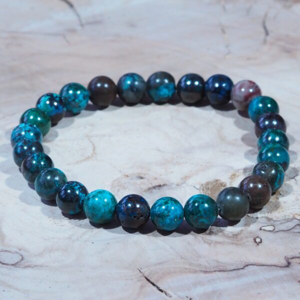 Chrysocolle perles 8 mm qualité AA – Image 4