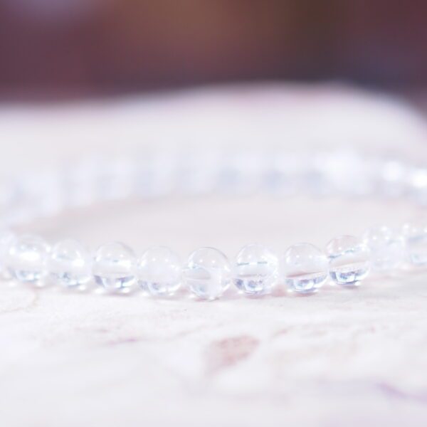 Bracelet Cristal de roche perles 6 mm – Image 3