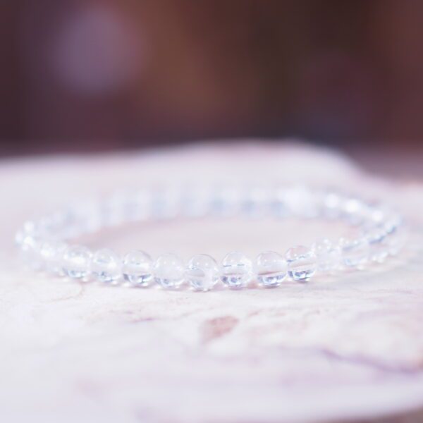 Bracelet Cristal de roche perles 6 mm