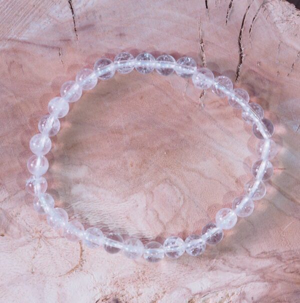 Bracelet Cristal de roche perles 6 mm – Image 5