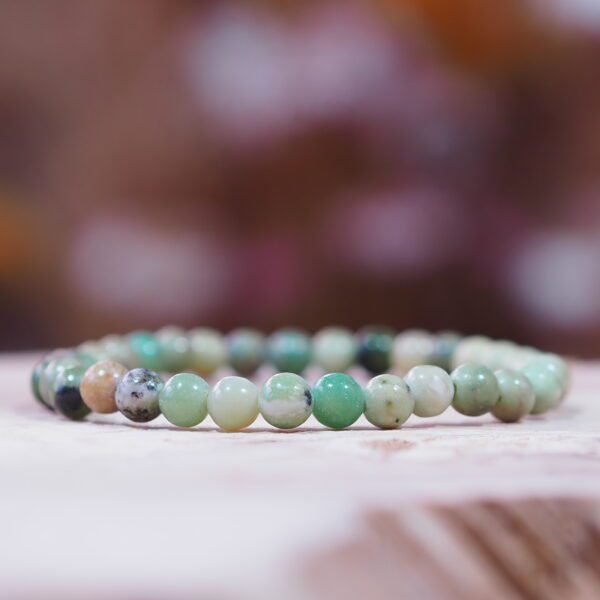 Bracelet Chrysoprase perles 6 mm