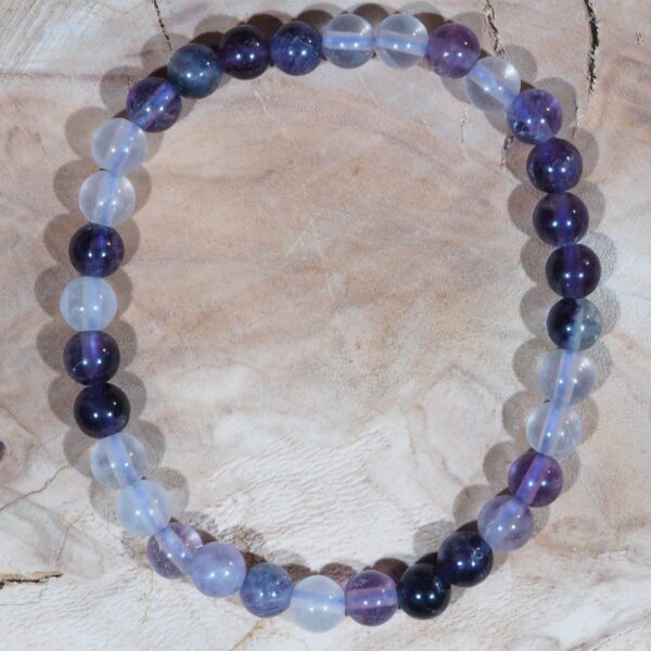 Bracelet Fluorite Lila perles 6 mm – Image 5