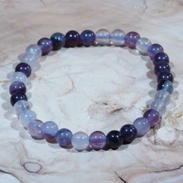 Bracelet Fluorite Lila perles 6 mm – Image 4