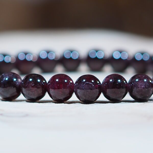 Bracelet Grenat perles 6 mm – Image 3