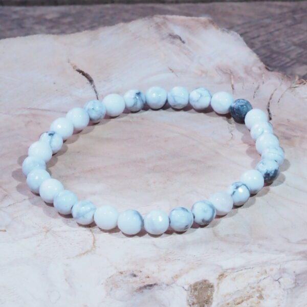 Bracelet Howlite perles 6 mm – Image 4