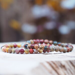 Bracelet Jaspe Mokaïte perles 6 mm – Image 2