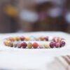 Bracelet Jaspe Mokaïte perles 6 mm