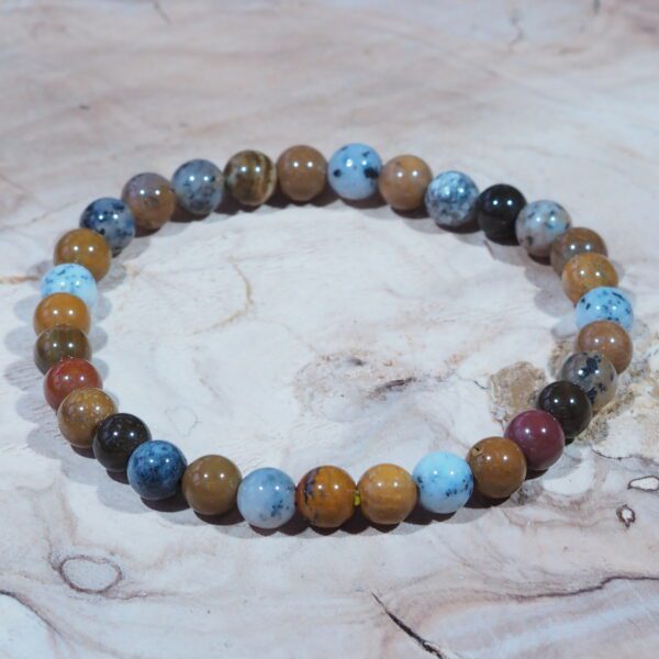 Bracelet Jaspe Océan perles 6 mm – Image 4