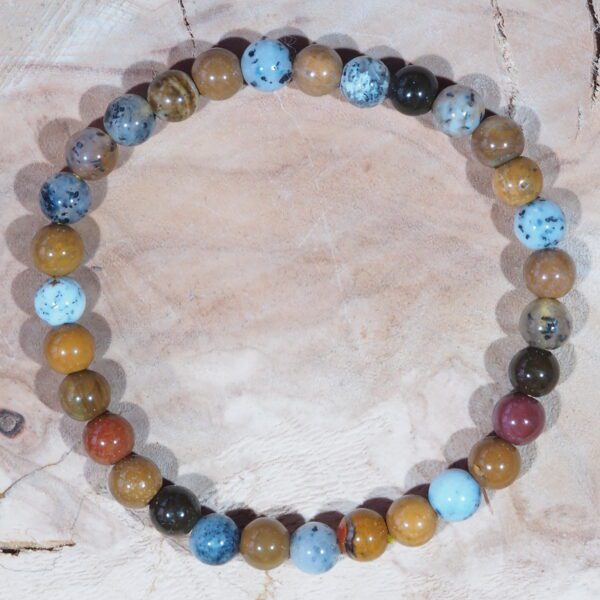 Bracelet Jaspe Océan perles 6 mm – Image 5