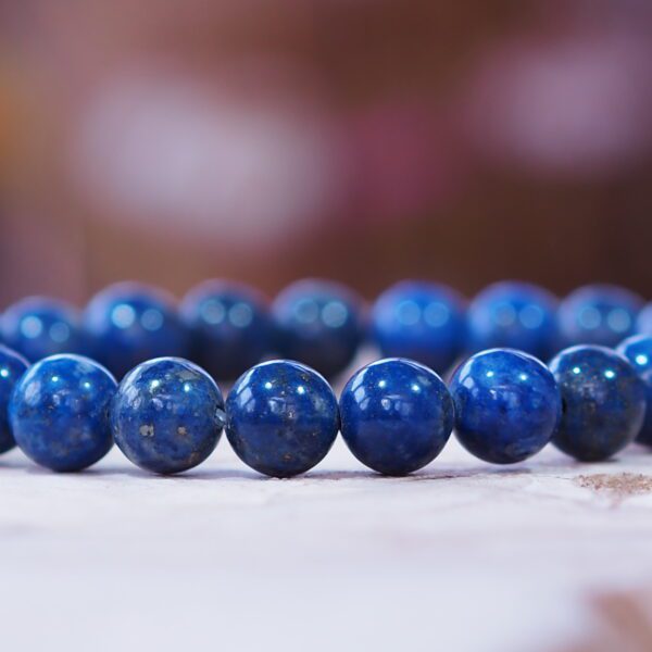 Bracelet Lapis-Lazuli perles 8 mm – Image 5